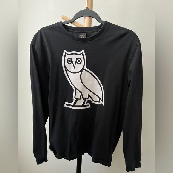 OVO OG OWL CREW NECK SWEATER BLACK/WHITE(L)